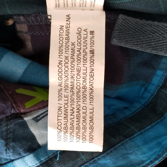 Skunkfunk Frantxoa 100% Cotton Blue/Green Shorts Size 34 - Picture 12 of 14